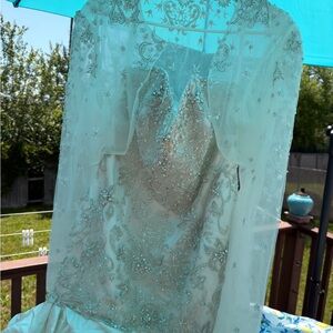 Elegant Beaded Lace Overlay Dress